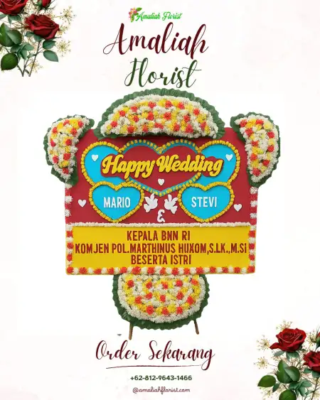 Papan Bunga Pernikahan Punduh Pidada